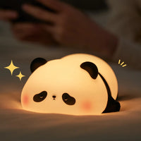 Panda LED Night Light Touch Sensor – Cute Cartoon Silicone Kids Night Lamp | Bedside Bedroom Decor & Holiday Gift Light for Children Pakistan