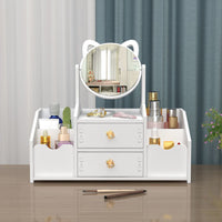 Desktop Makeup Mirror with Drawer Storage – Multifunctional Vanity Mirror Organizer for Dressing Table | Cosmetic Storage Mirror Pakistan
