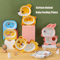 Bamboo Fiber Baby Feeding Plate | Cartoon Divided Toddler Dinner Plate