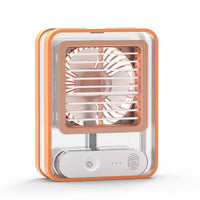 3-in-1 Desktop Mini Air Cooler USB Humidifying LED Fan