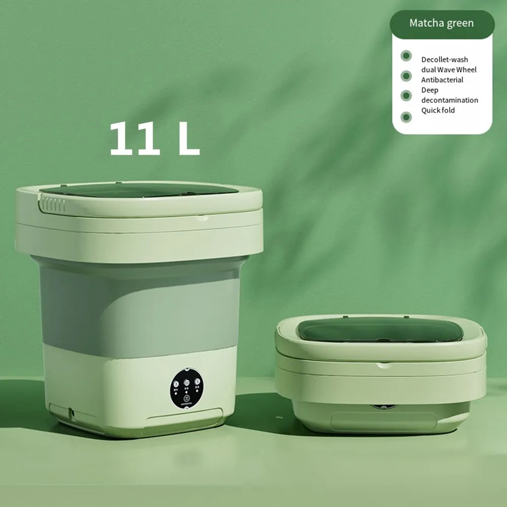 11L Portable Folding Washing Machine Mini Spin Dryer Travel