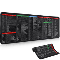 Excel Cheat Sheet Desk Pad Large Non Slip Keyboard Mouse