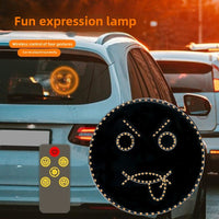 Car LED Expression Light Remote Control Rear Window Warning Display Accessory