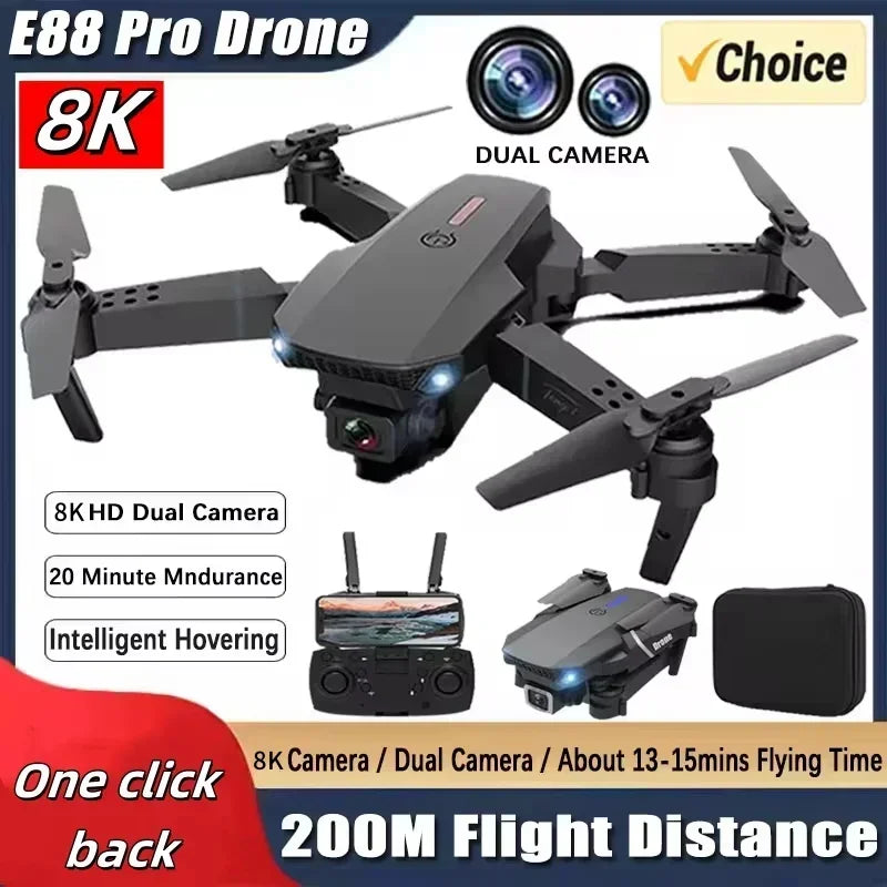 Foldable E88Pro RC Drone With Camera