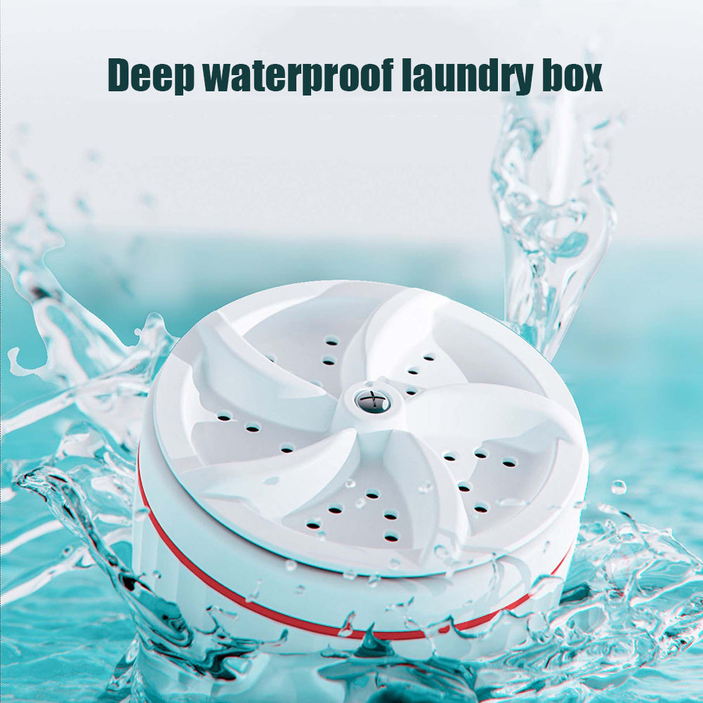 Portable USB Ultrasonic Mini Washing Machine Turbo Cleaner For Travel Home