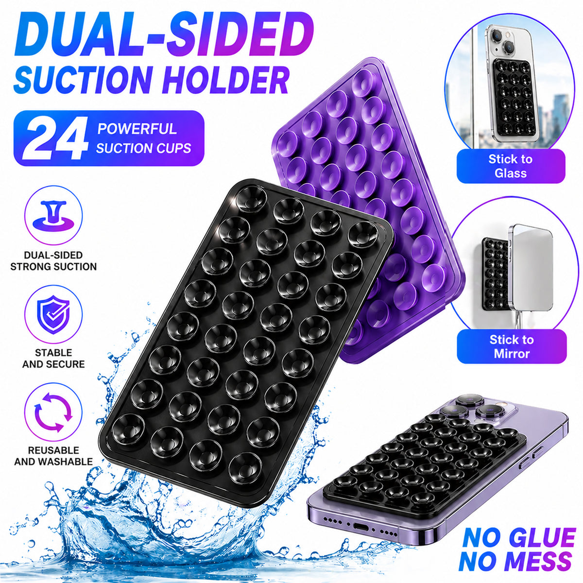 Multi Color Suction Grip Pad Anti Slip Mobile Holder
