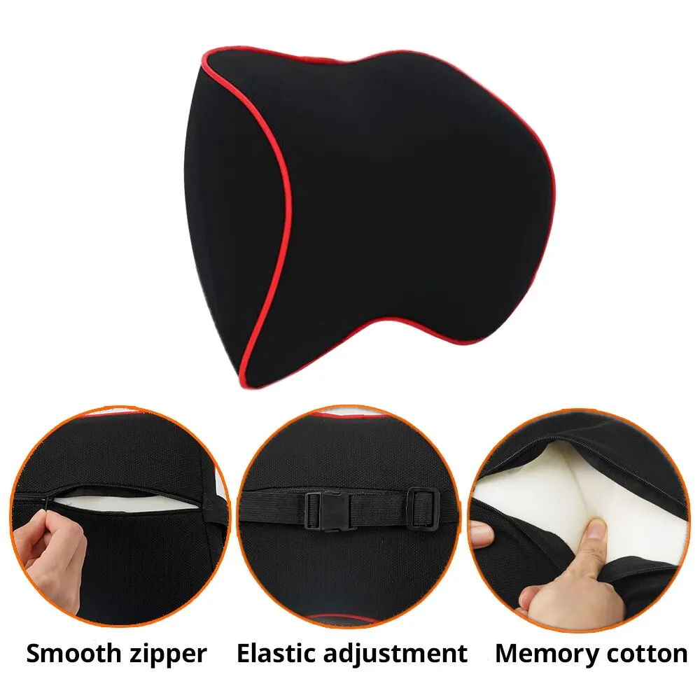 Memory Foam Car Neck Pillow Headrest Support Cushion Breathable