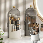 360° Rotating Birdcage Makeup Brush & Pen Holder | Multi-Use Storage Box