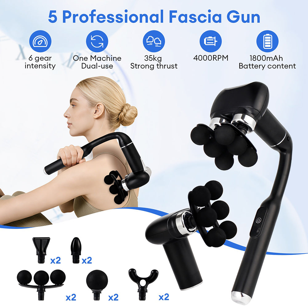Smart Fascia Massage Gun High Frequency Vibration Deep Tissue Relaxation Device