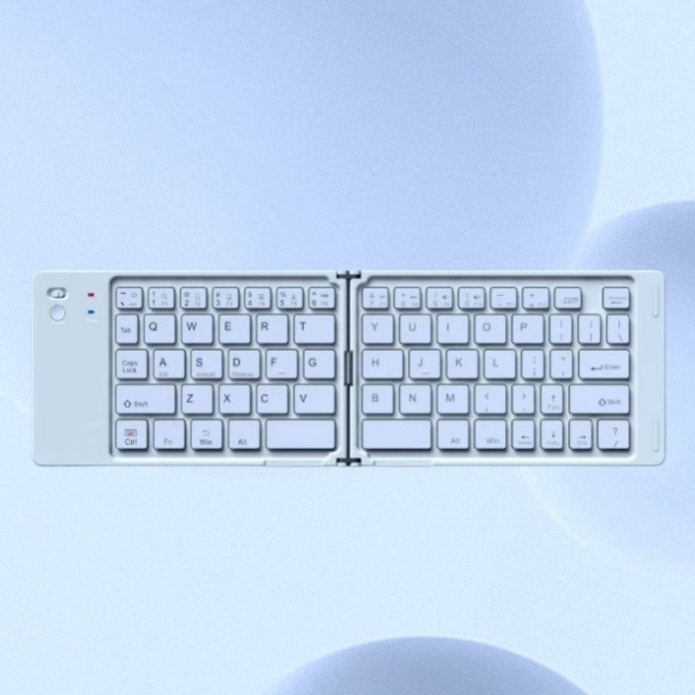 Foldable Wireless Bluetooth Keyboard Portable Mini Slim Rechargeable Keyboard for Android iOS Windows Laptop Tablet Travel Compact Keyboard