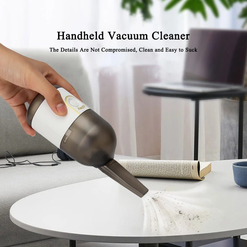 Portable Wireless Mini Vacuum Cleaner USB Rechargeable Desktop Dust Cleaning Machine