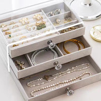 Luxury Leather Jewelry Storage Box – Large Capacity Organizer for Rings, Necklaces & Accessories | Portable Jewelry Case Pakistan