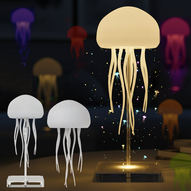 3D Movable Jellyfish LED Lamp – USB Smart Voice Control Color Changing Night Light | Dimmable Ocean Mood Lamp for Bedroom Decor Pakistan