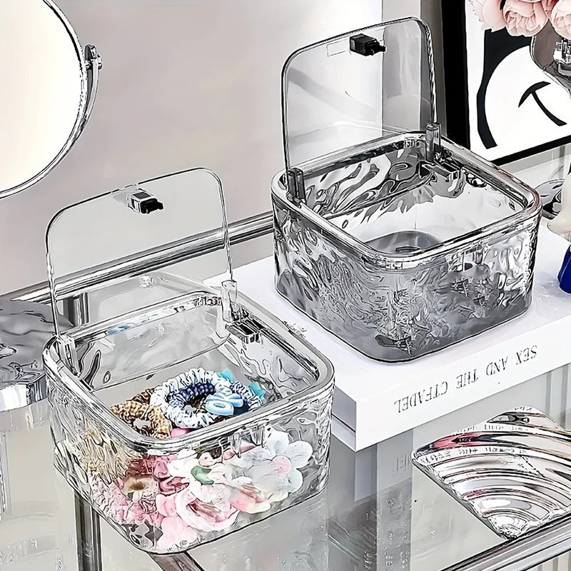 Clear Acrylic Hair Accessories Organizer Storage Box Headband Tie Holder