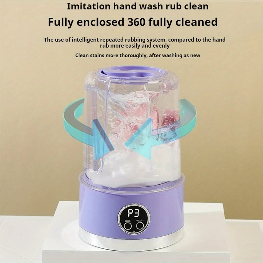 Usb charging portable underwear washing machine mini socks washing cup