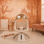 Luxury Baby Swing Chair Comfortable Infant Rocking Seat with Safety Harness