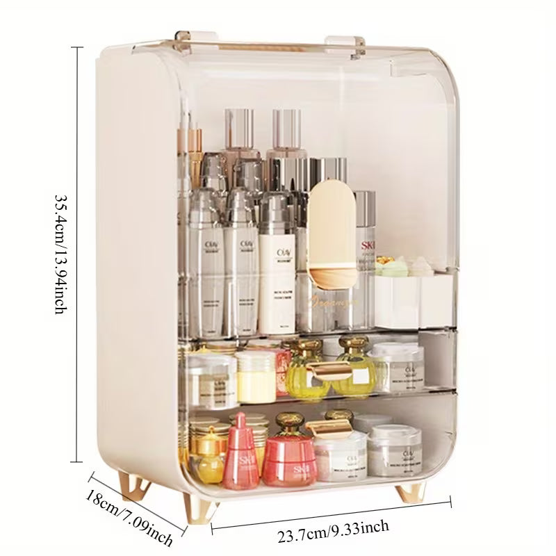 Multi-Functional Makeup Storage Box with Lid | Dustproof Cosmetic Organizer