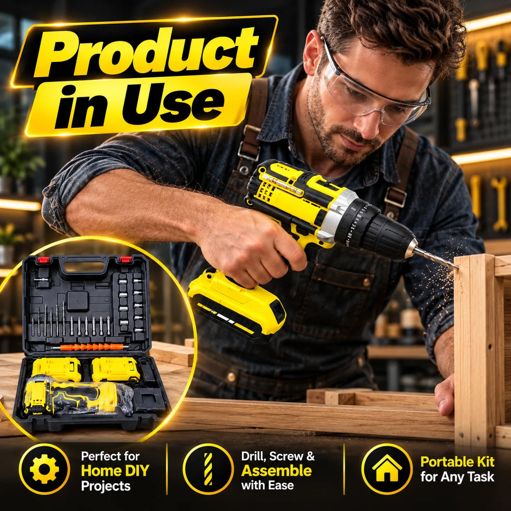 29-in-1 Cordless Drill 48V Dual Battery Plastic Chuck