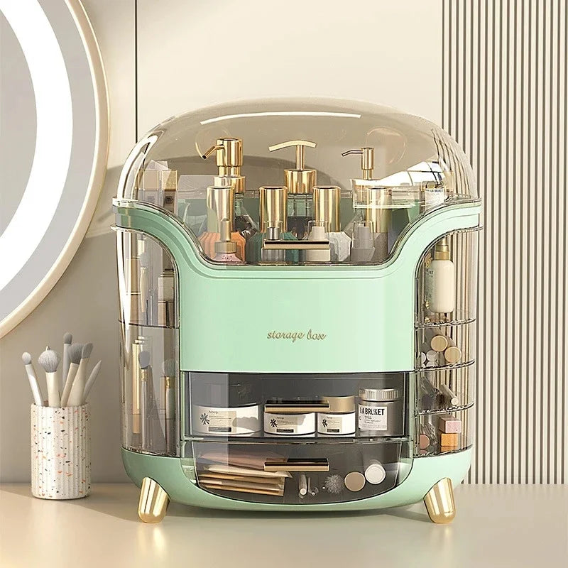 Transparent Makeup Organizer with Drawer | Large Capacity Cosmetic & Jewelry Storage