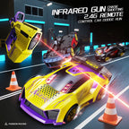 Interactive Infrared Gun Shooting RC Car With Lights Sound Effects Toy