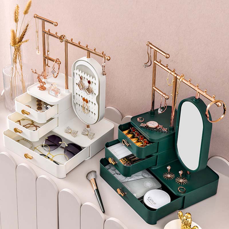 Jewelry & Makeup Organizer Box | Large Capacity Necklace & Cosmetic Storage Pakistan