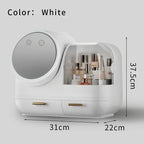 Large Capacity Dustproof Cosmetic Storage Box Makeup Organizer Vanity