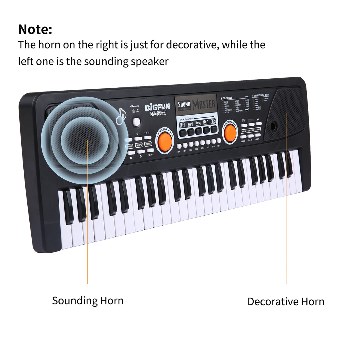 Electronic Keyboard Piano With Microphone Stereo Music Organic