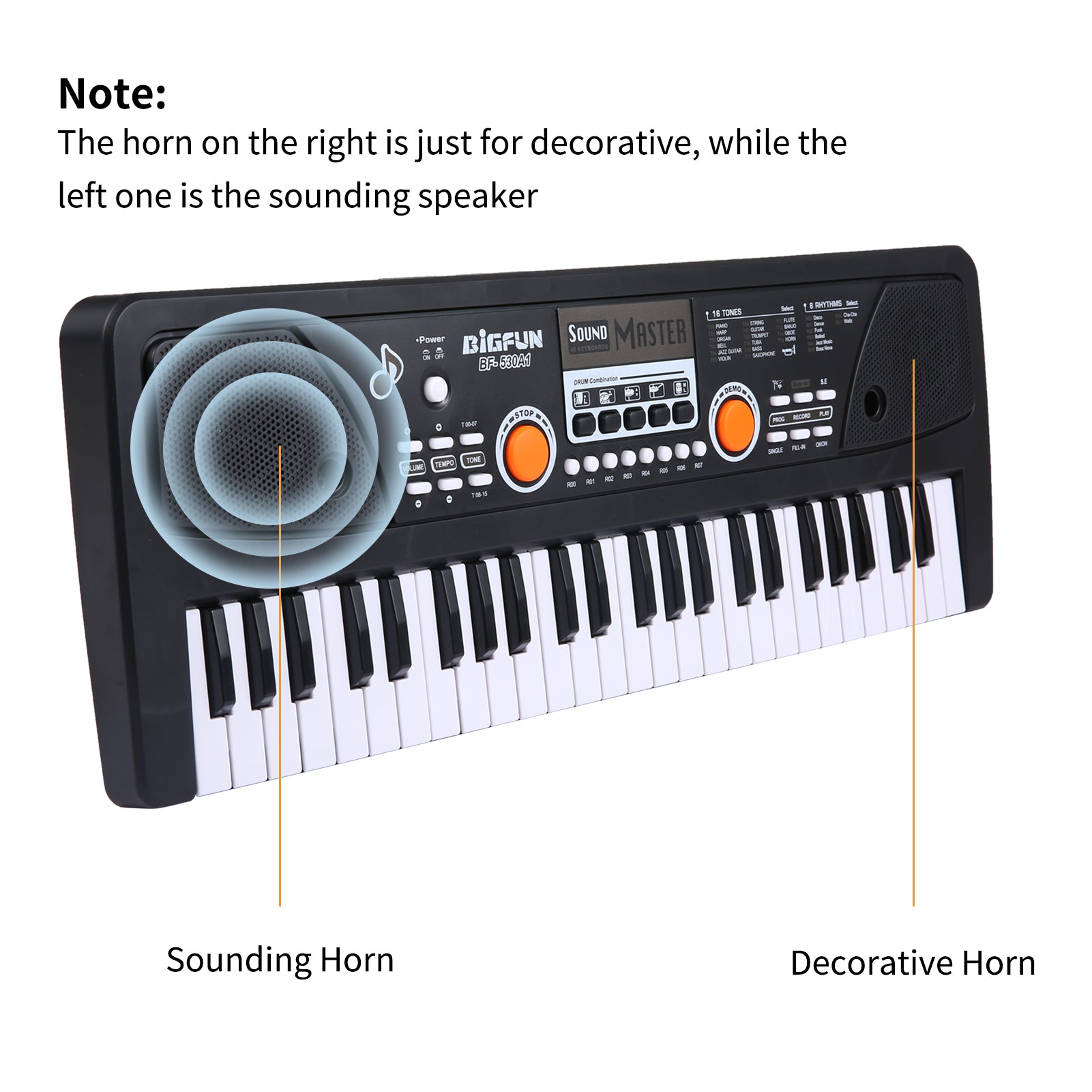 Electronic Keyboard Piano With Microphone Stereo Music Organic