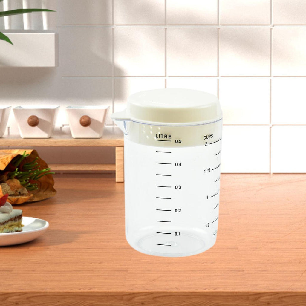 500ML Measuring Cup Spoons Kitchen Jug Cover Tea Baking Tool