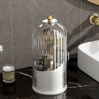 360° Rotating Birdcage Makeup Brush & Pen Holder | Multi-Use Storage Box