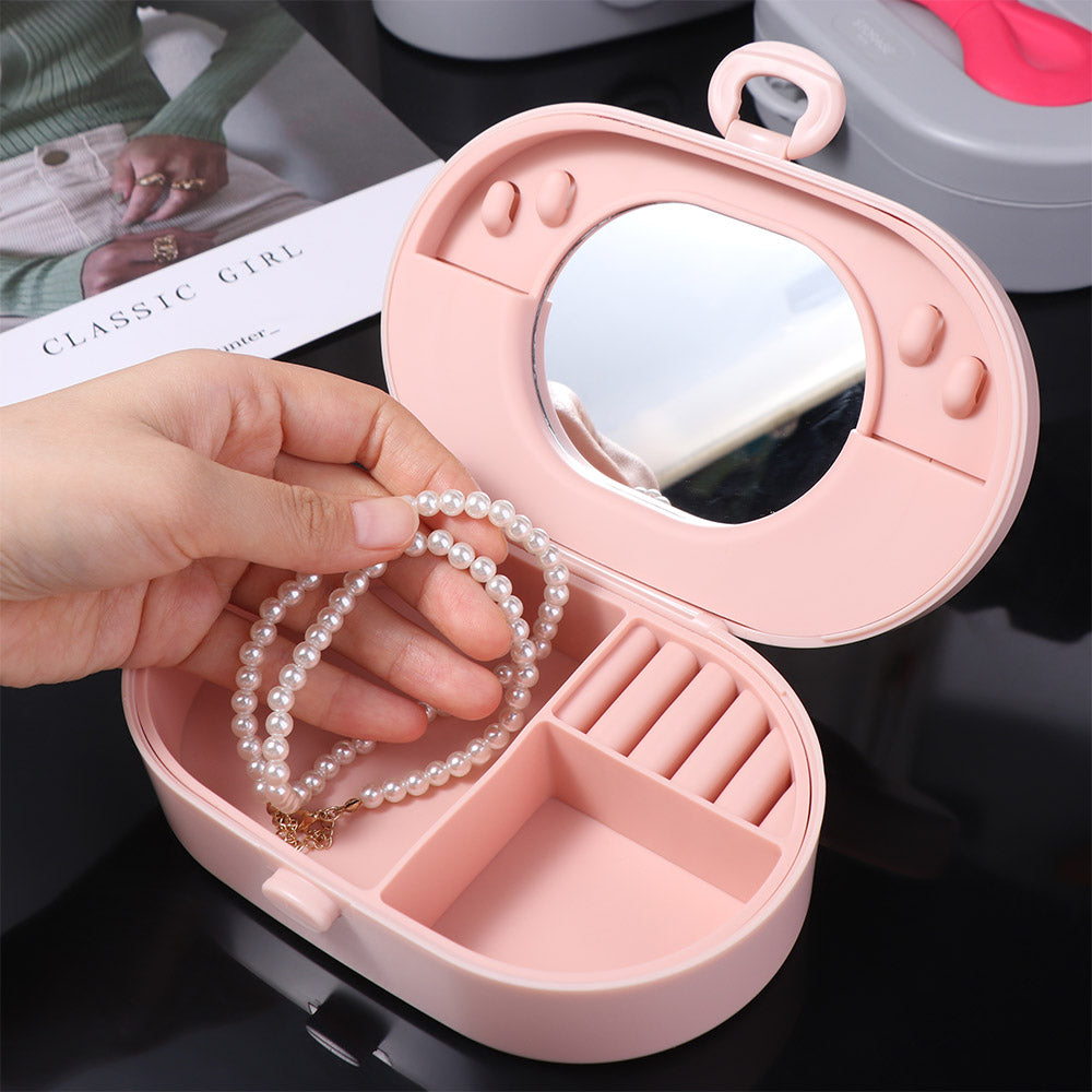 Dustproof Jewelry Storage Box Organizer For Necklaces Rings Bracelets Earrings Display
