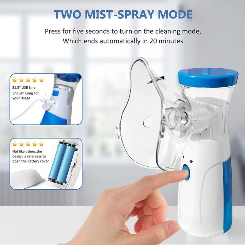 Portable Medical Mesh Nebulizer Silent Ultrasonic Steam Inhaler For Families
