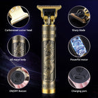 Professional T9 Hair Clipper Cordless Beard Trimmer USB Grooming