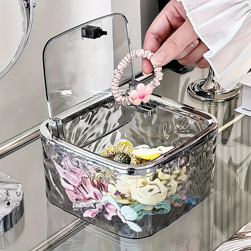 Clear Acrylic Hair Accessories Organizer Storage Box Headband Tie Holder
