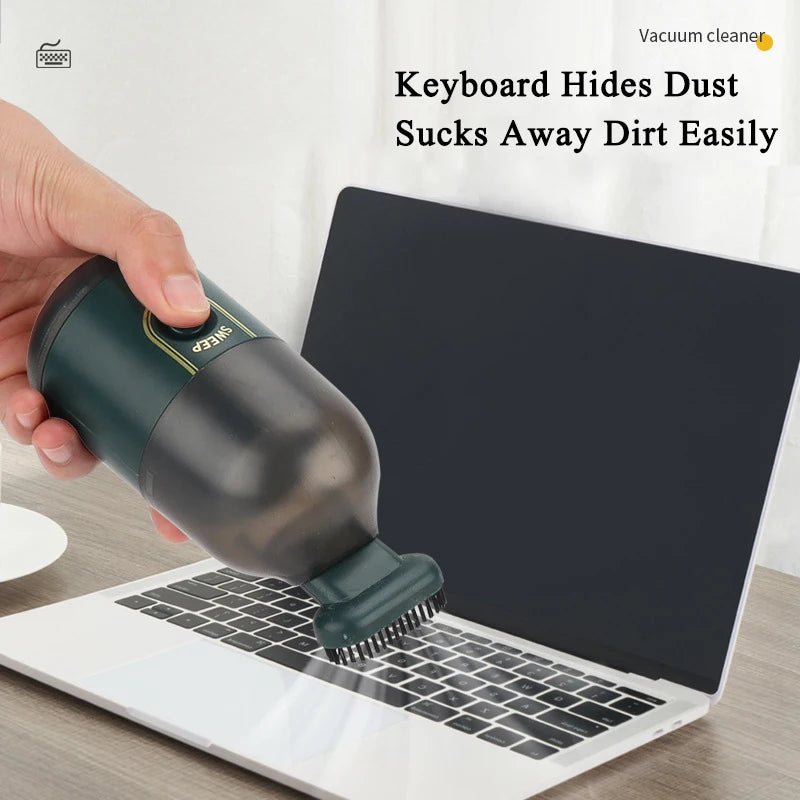 Portable Wireless Mini Vacuum Cleaner USB Rechargeable Desktop Dust Cleaning Machine