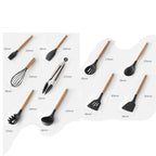 Silicone Kitchen Utensils Non-Stick Heat Resistant Cooking Kitchenware Set