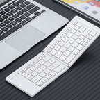 Foldable Wireless Bluetooth Keyboard Portable Mini Slim Rechargeable Keyboard for Android iOS Windows Laptop Tablet Travel Compact Keyboard
