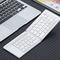 Foldable Wireless Bluetooth Keyboard Portable Mini Slim Rechargeable Keyboard for Android iOS Windows Laptop Tablet Travel Compact Keyboard