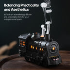 Mini Train Essential Oil Diffuser Humidifier Aromatherapy Cool Mist Light