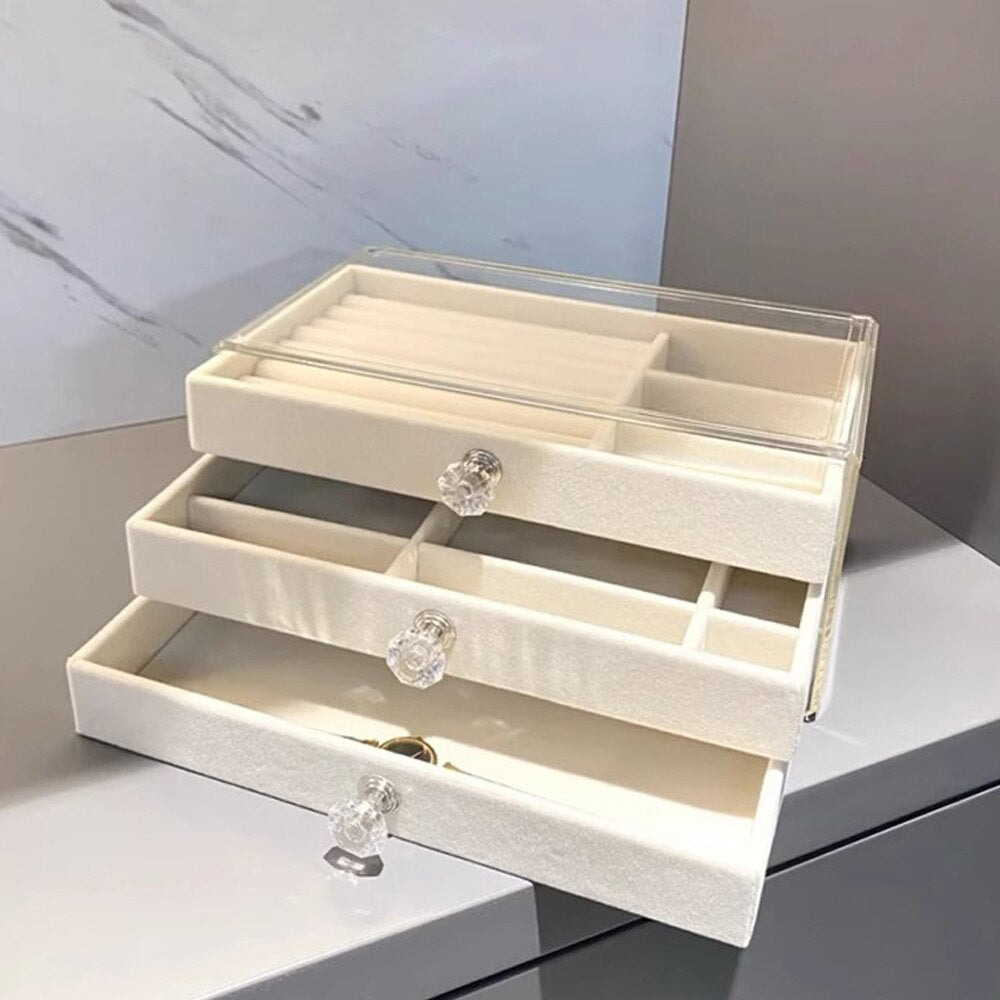 Luxury Leather Jewelry Storage Box – Large Capacity Organizer for Rings, Necklaces & Accessories | Portable Jewelry Case Pakistan