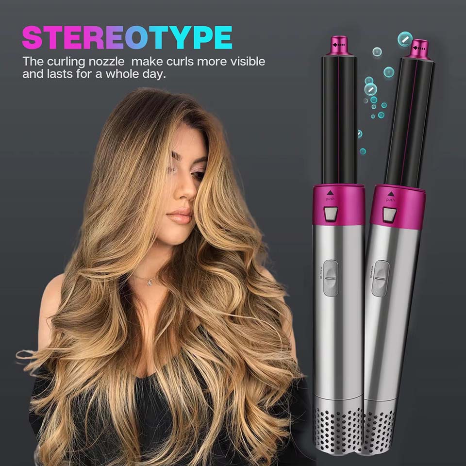 5-in-1 Hair Dryer Hot Air Comb Curler Straightener Styling Tool