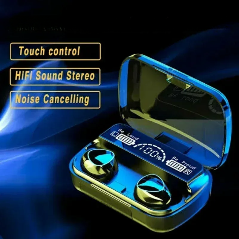M10 Bluetooth Wireless Earbuds Waterproof Gaming Headphones With LED Display Stereo