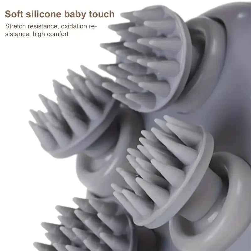 USB Rechargeable Handheld Head Massager Three Speed Kneading Relaxation Therapy Device