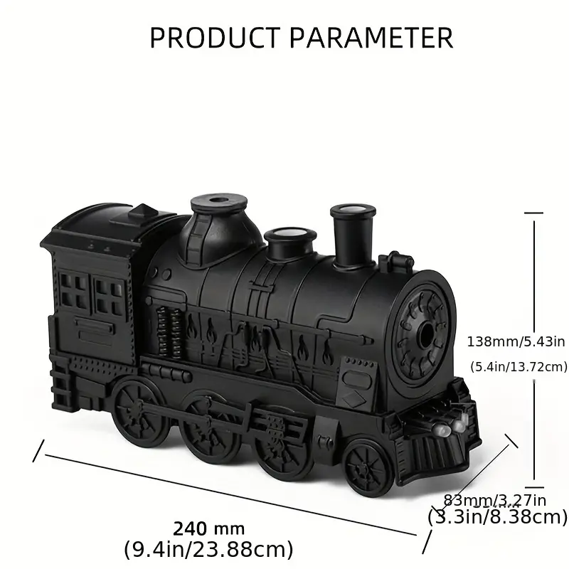 Mini Train Essential Oil Diffuser Humidifier Aromatherapy Cool Mist Light