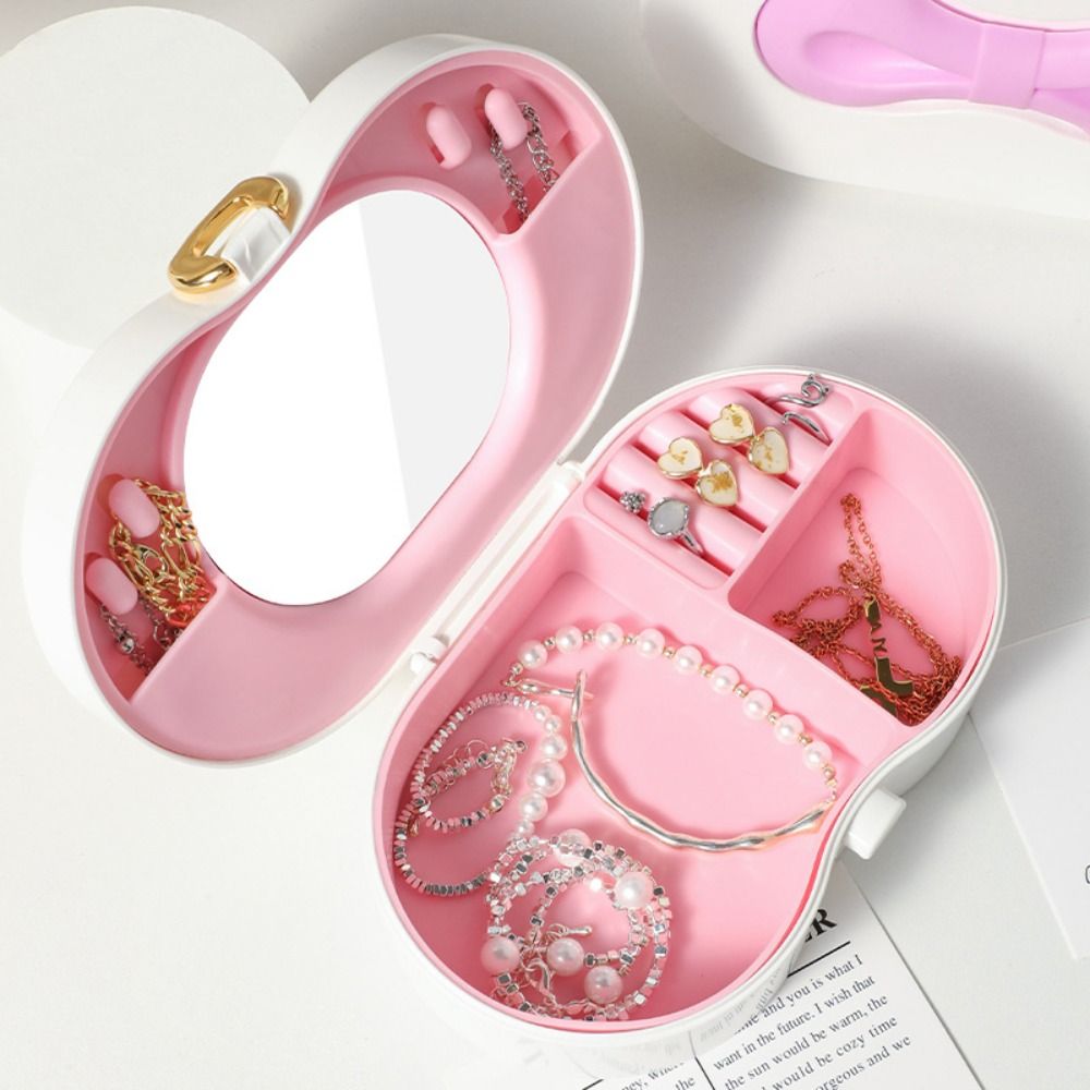 Dustproof Jewelry Storage Box Organizer For Necklaces Rings Bracelets Earrings Display