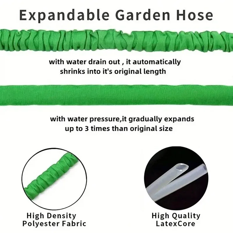 Flexible Extendable Garden Water Hose High Pressure Car Wash Pipe