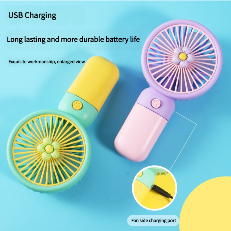 2026 Portable Mini Handheld Fan USB Rechargeable Stylish Desk