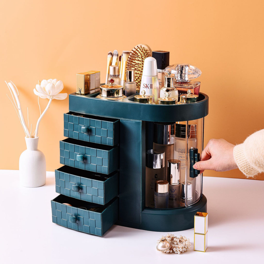 Acrylic Makeup Organizer with Drawer | Modern Skincare Storage Box