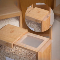 Natural Bamboo Cereal Storage Container – Airtight Kitchen Storage Box for Rice, Atta, Grains, Nuts & Dry Food | Eco-Friendly Food Jar Pakistan