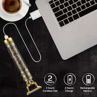 Professional T9 Hair Clipper Cordless Beard Trimmer USB Grooming